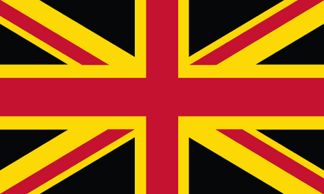 Design with black and gold from the St. David flag.