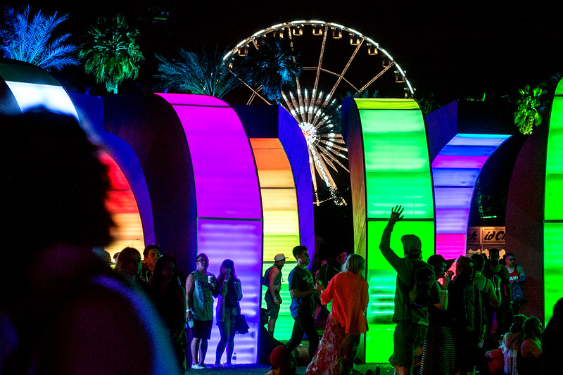 "The Chrono Chormatic art installation at Coachella Valley Music and Arts Festival in Indio, Calif. on April, 10, 2015. (Photo by Watchara Phomicinda/ San Gabriel Valley Tribune)"