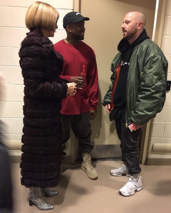 Kanye West, Anna Wintour y Demna Gvasalia