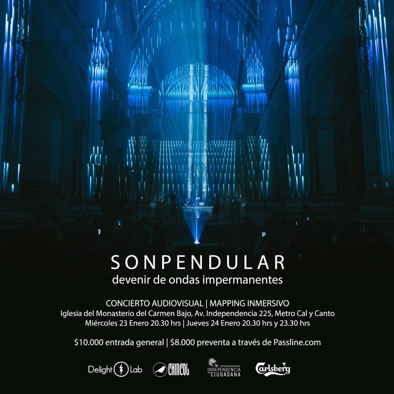 Sonpendular transforma una iglesia en un concierto audiovisual bien darks